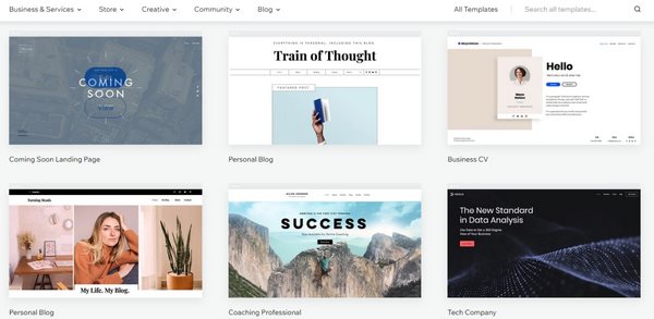 wix templates