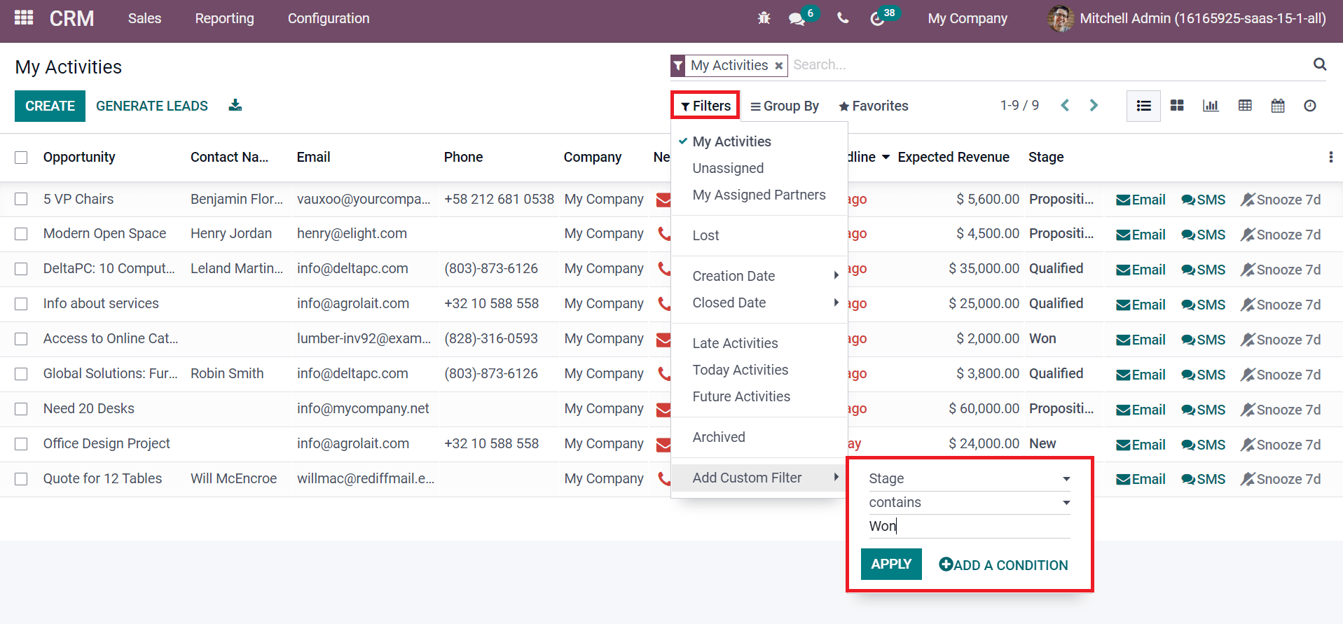 Odoo CRM keypo